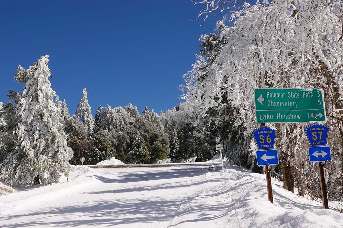 places that snow california - Palomar Mountain