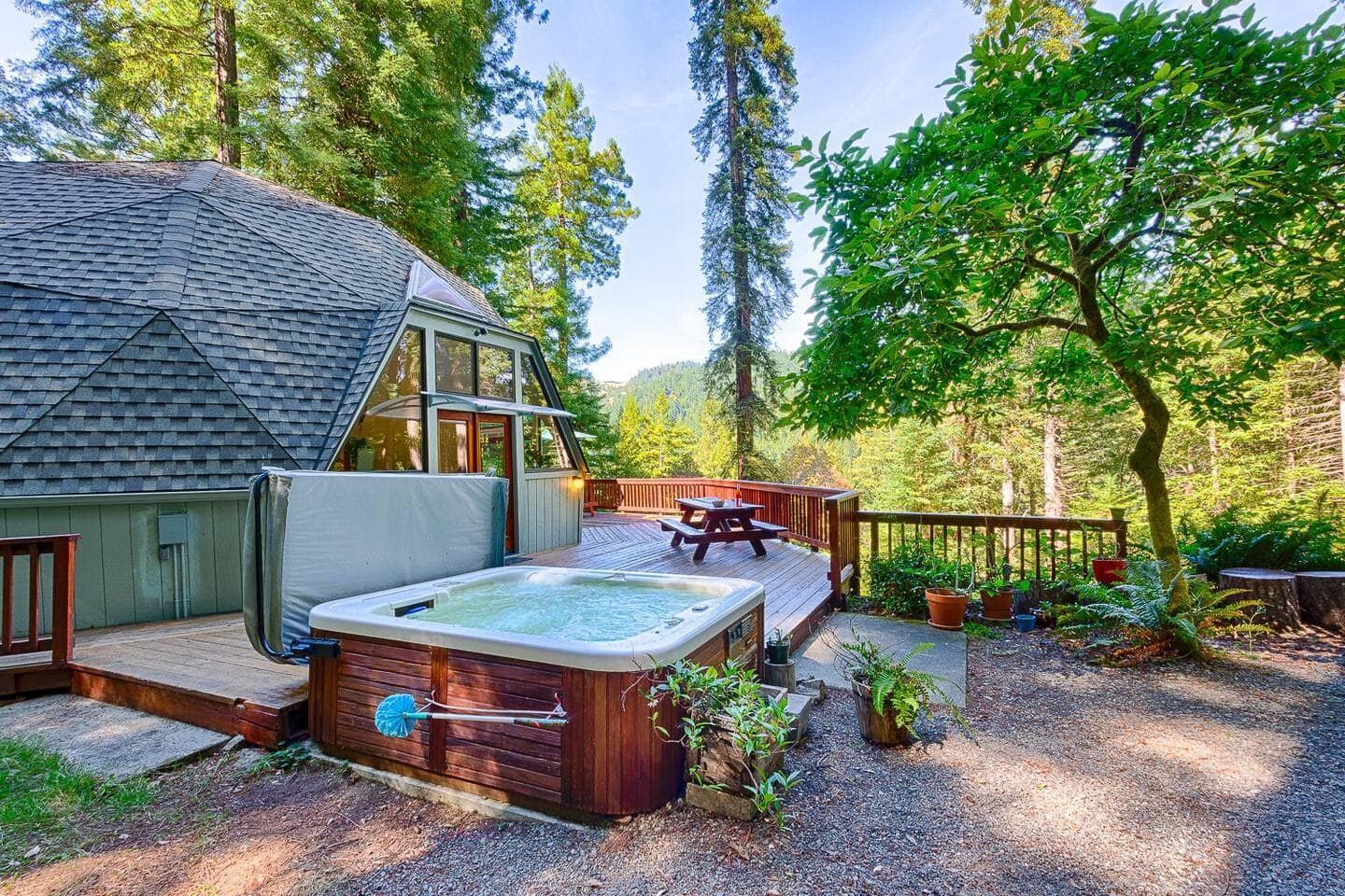 Redwood Dome with Home Theater