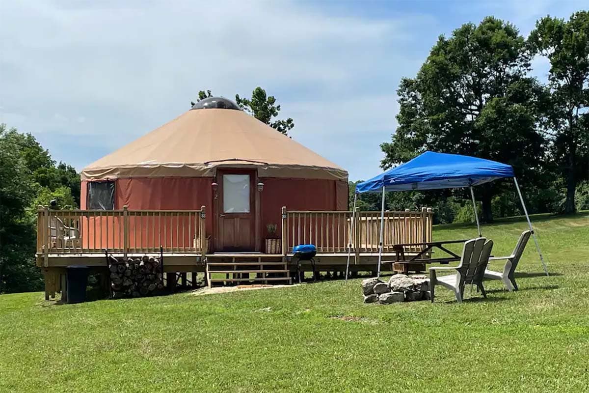 missouri glamping yurt