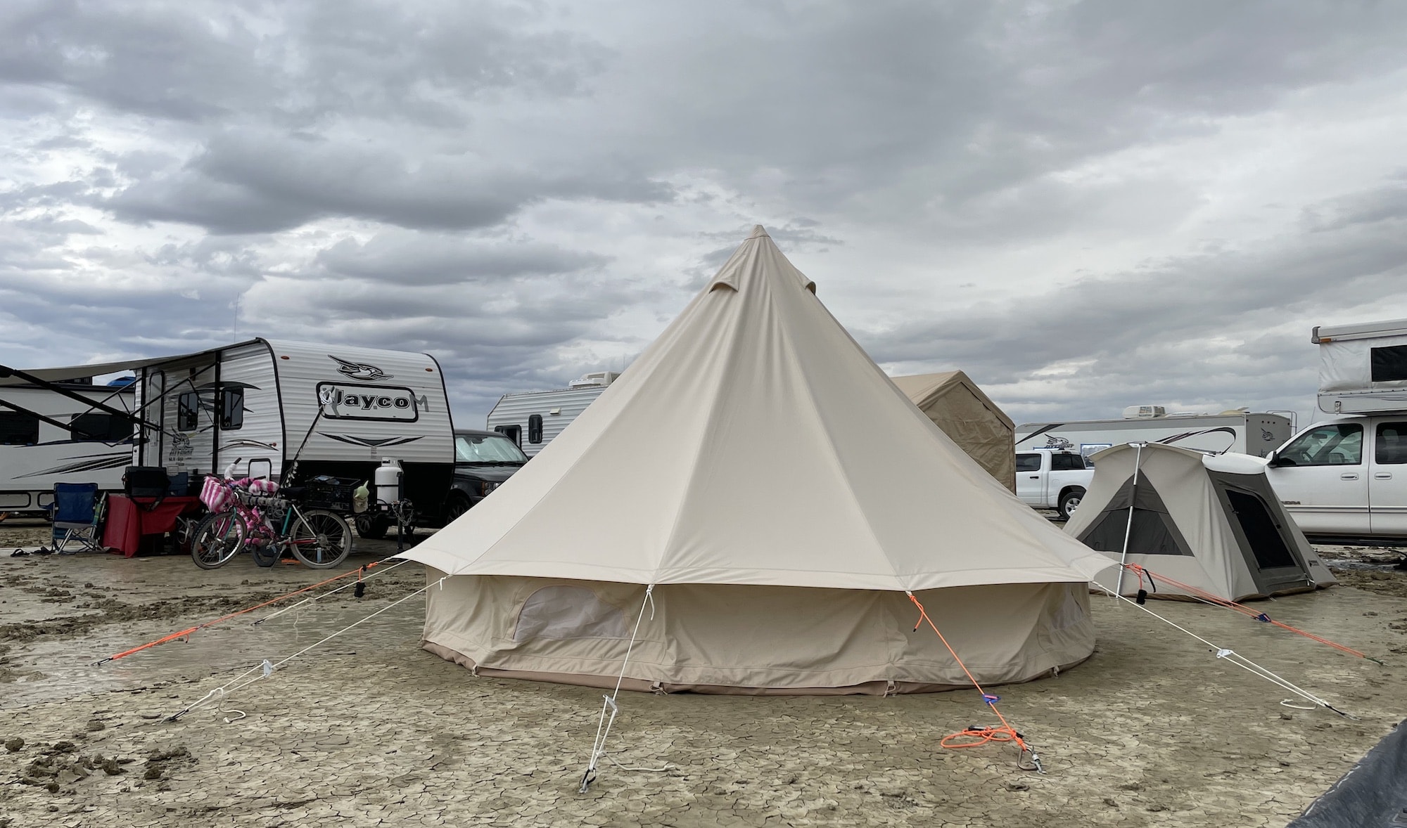 Danchel Outdoors canvas tent at Burning Man