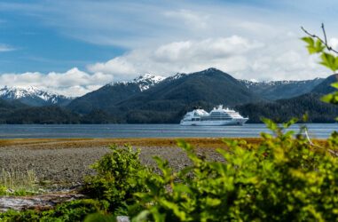 The Seabourn Odyssey anchored in Sitka fjords 3