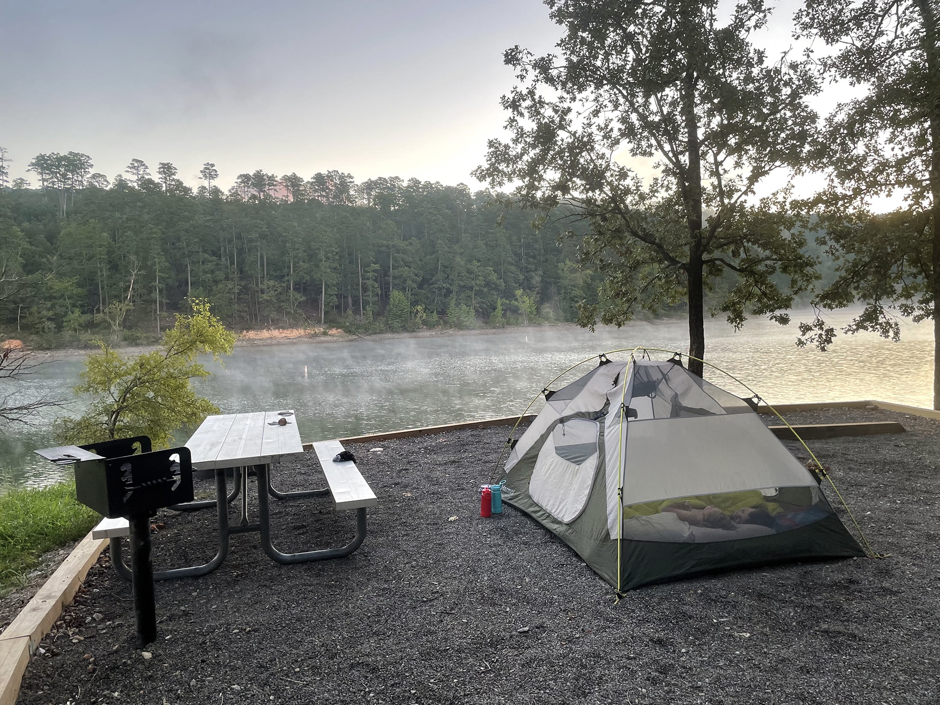 A campsite at crystal springs campground