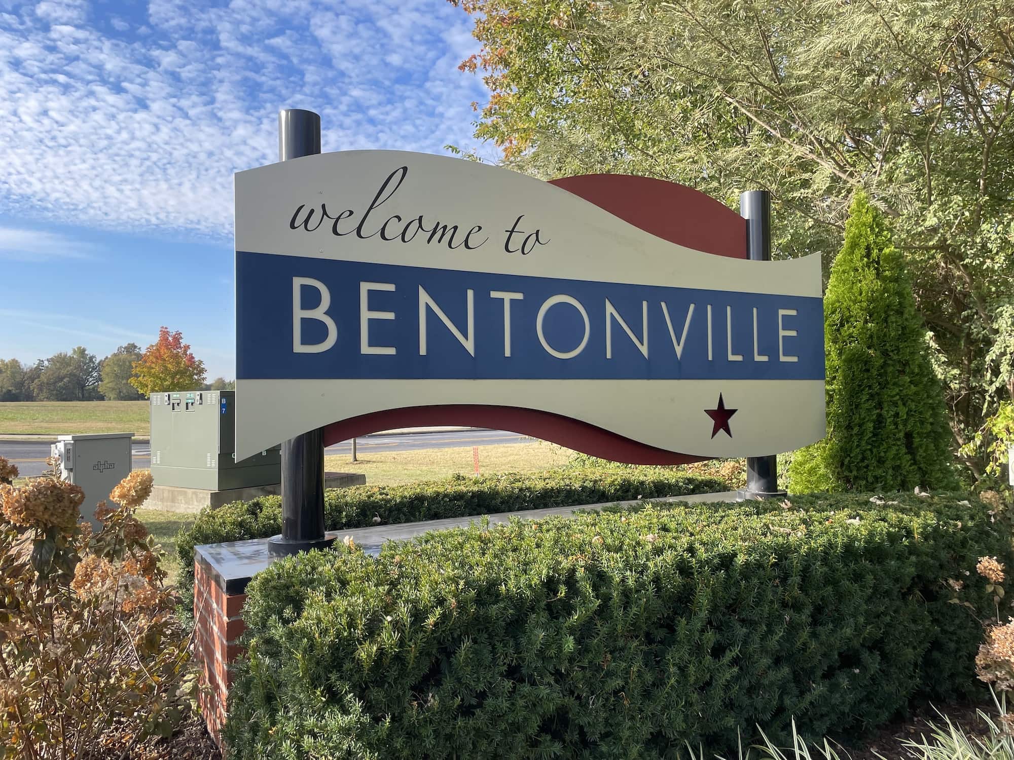Bentonville Welcome Sign
