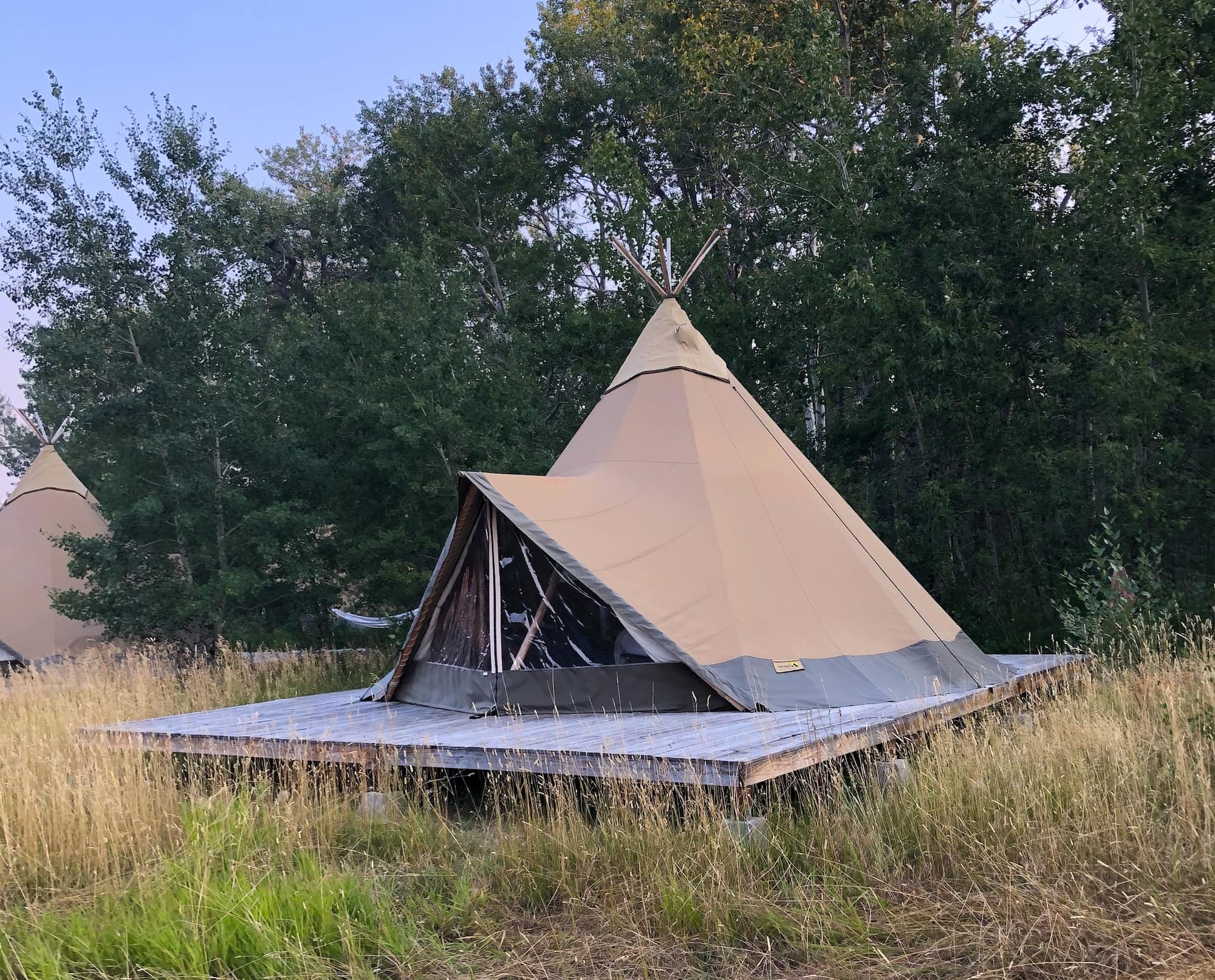 Glamping in a tipi
