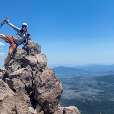 Emily on Lassen Peak Summit