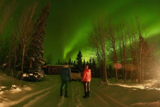 Watching the aurora in northern Alaska